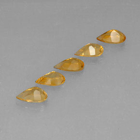 3.12天然金色黄水晶，梨形，7.9×5毫米，VVS