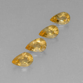 2.63天然黄色黄水晶，梨形，7.9×5毫米，VVS