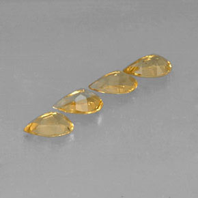 2.63天然黄色黄水晶，梨形，7.9×5毫米，VVS
