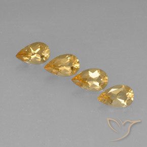 2.88克拉天然黄水晶，梨形，VVS