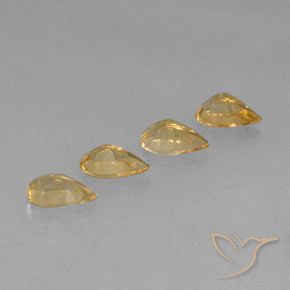 2.88克拉天然黄水晶，梨形，VVS