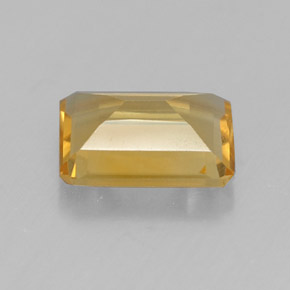 1.23克拉天然黄色黄水晶，祖母绿式切割，8.1×6.1毫米，VVS-VS