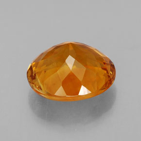 3.37克拉天然橙色黄水晶，椭圆形切割，10.5×9.4毫米，VVS
