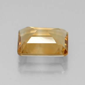 1.78克拉天然黄色黄水晶，祖母绿式切割，8.9×6.9毫米，VVS-VS