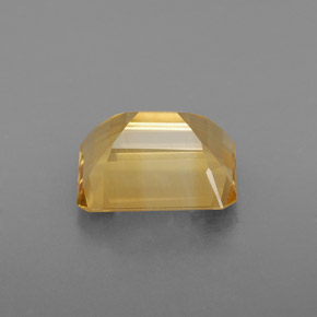 2.08克拉天然黄色黄水晶，祖母绿式切割，8.9×7毫米，VS