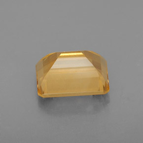 2.23克拉天然黄色黄水晶，祖母绿式切割，9×7毫米，VS