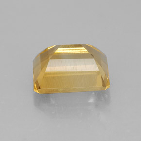 2.50克拉天然黄色黄水晶，祖母绿式切割，9.1×7.2毫米，VS
