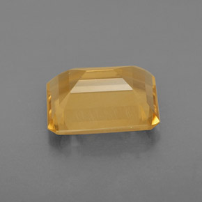 2.09克拉天然黄色黄水晶，祖母绿式切割，9.1×7.1毫米，VVS
