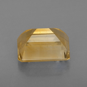 2.33克拉天然黄色黄水晶，祖母绿式切割，8.9×7毫米，VS