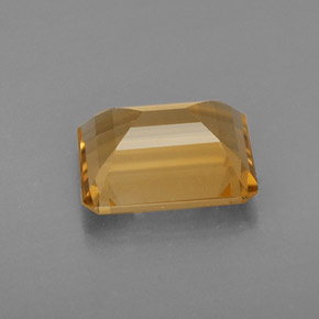 1.96克拉天然黄色黄水晶，祖母绿式切割，9×7毫米，VVS
