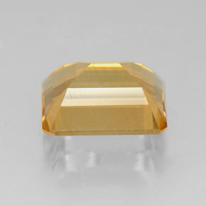 2.18克拉天然黄色黄水晶，祖母绿式切割，8.9×7毫米，VVS