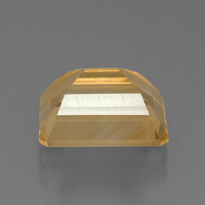 2.32克拉天然黄色黄水晶，祖母绿式切割，9.1×7.1毫米，VVS