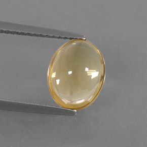 2.62克拉天然黄色黄水晶，椭圆形切割，10.7×8.8毫米，透明