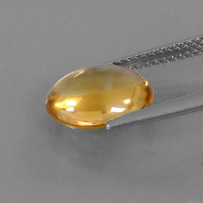 2.63克拉天然黄色黄水晶，椭圆形切割，10.4×8.5毫米，透明