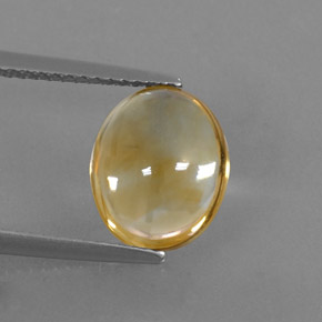 2.74克拉天然黄金色黄水晶，椭圆形切割，10.8×8.9毫米，透明