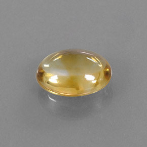 2.74克拉天然黄金色黄水晶，椭圆形切割，10.8×8.9毫米，透明