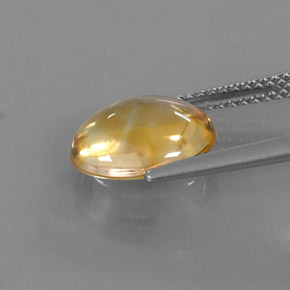 2.74克拉天然黄金色黄水晶，椭圆形切割，10.8×8.9毫米，透明