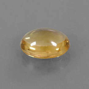 3.02克拉天然黄色黄水晶，椭圆形切割，11.1×9毫米，透明