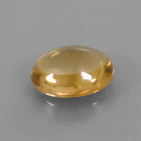 2.76克拉天然黄金色黄水晶，椭圆形切割，10.8×9毫米，透明