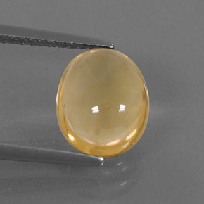 2.52克拉天然黄金色黄水晶，椭圆形切割，10.6×8.4毫米，透明
