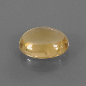2.52克拉天然黄金色黄水晶，椭圆形切割，10.6×8.4毫米，透明