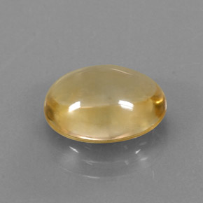3.01克拉天然黄金色黄水晶，椭圆形切割，11×9毫米，透明