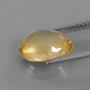 3.01克拉天然黄金色黄水晶，椭圆形切割，11×9毫米，透明