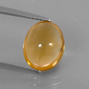 2.62克拉天然黄色黄水晶，椭圆形切割，10.6×8.6毫米，透明