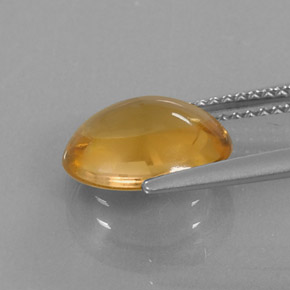 2.62克拉天然黄色黄水晶，椭圆形切割，10.6×8.6毫米，透明