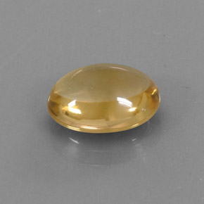 2.87克拉天然黄金色黄水晶，椭圆形切割，11×9毫米，透明