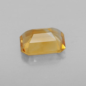 1.69克拉天然黄色黄水晶，祖母绿式切割，8.7×6.8毫米，VVS-VS