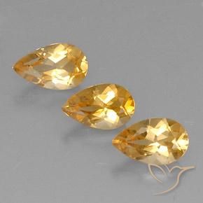 2.31ctw 天然 金色 黄水晶, 梨形, VVS-VS