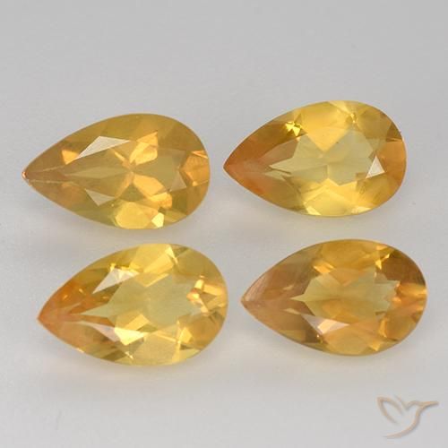 2.71ctw 天然 Bright Gold  黄水晶, 梨形, VVS-VS