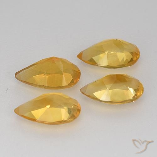 2.71克拉天然黄水晶，梨形，VVS-VS