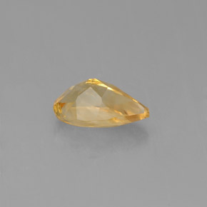 0.74克拉天然黄色黄水晶，梨形，7.8×5.1毫米，VVS