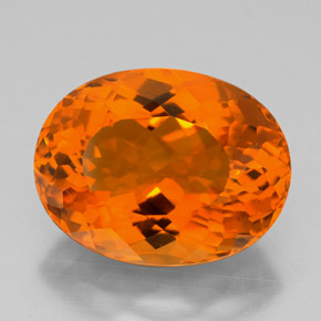 8.38克拉天然橙色黄水晶，椭圆形切割，15×11.6毫米，VVS