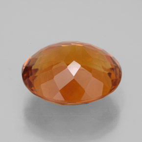 8.94克拉天然橙色黄水晶，椭圆形切割，14.6×13.1毫米，IF