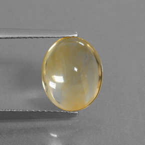 3.21克拉天然黄金色黄水晶，椭圆形切割，11×9毫米，透明
