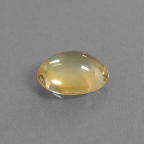 3.21克拉天然黄金色黄水晶，椭圆形切割，11×9毫米，透明