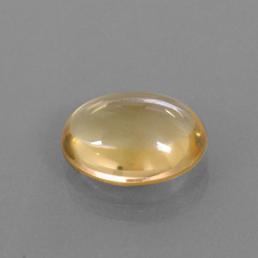 3.55克拉天然黄色黄水晶，椭圆形切割，11.9×9.7毫米，透明