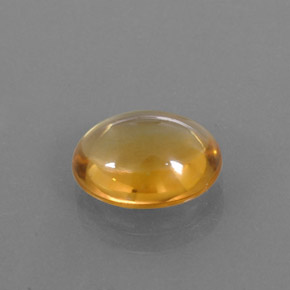 2.94克拉天然黄金色黄水晶，椭圆形切割，10.9×9毫米，透明