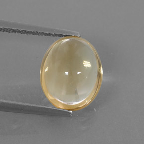 3.01克拉天然黄色黄水晶，椭圆形切割，10.9×8.9毫米，透明