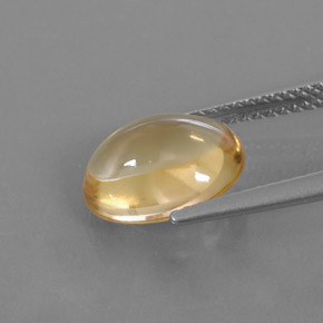 3.01克拉天然黄色黄水晶，椭圆形切割，10.9×8.9毫米，透明