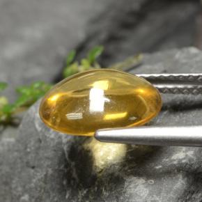 2.55克拉天然黄色黄水晶，椭圆形切割，10.6×8.8毫米，透明