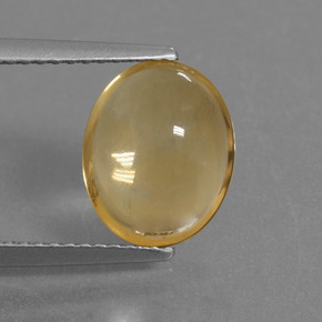 2.65克拉天然黄金色黄水晶，椭圆形切割，10.6×8.6毫米，透明