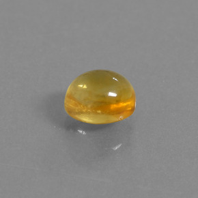 2.48克拉天然黄金色黄水晶，椭圆形切割，8.5×7毫米，透明