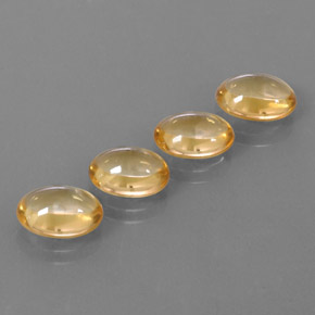 8.20天然金色黄水晶，椭圆形切割，9.9×7.8毫米，透明