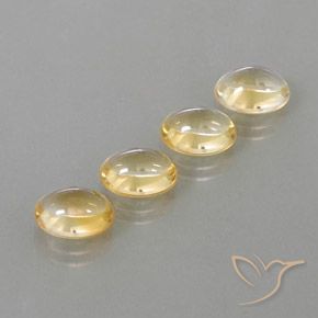 9.24克拉天然黄水晶，椭圆形，透明