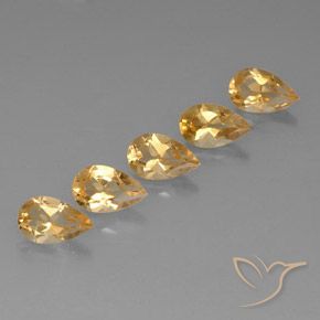 4.02克拉天然黄水晶，梨形，VVS-VS