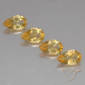 2.79ctw 天然 Medium Gold  黄水晶, 梨形, VVS-VS